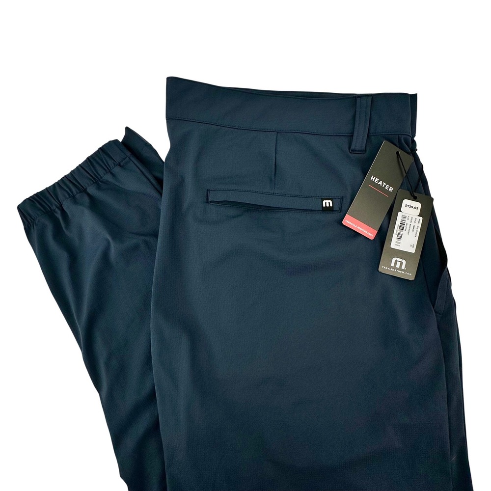 TravisMathew Mens OTC Jogger Pants Mood Indigo Heater Performance 1MAA392 SZ 38